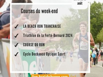 Ce week-end, 4 épreuve au programme 📆 Retrouvez nos équipes sur nos différents événements : 

- Beach Run Tranchaise
- Triathlon de la Ferté Bernard
- Course...